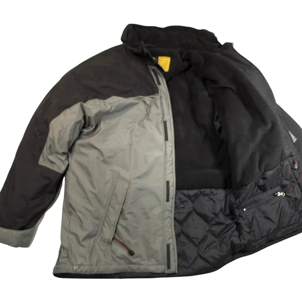 Polo Jeans Co Ralph Lauren Snowboard Jacket Mens XL Black Grey NWT Hood Puffer